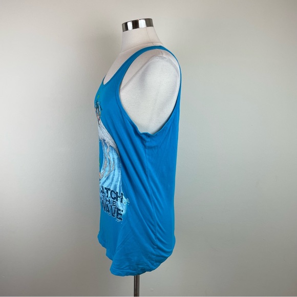 Disneyland Walt Disney World Typhoon Lagoon Catch The Wave Blue Top 2XL - Picture 5 of 6